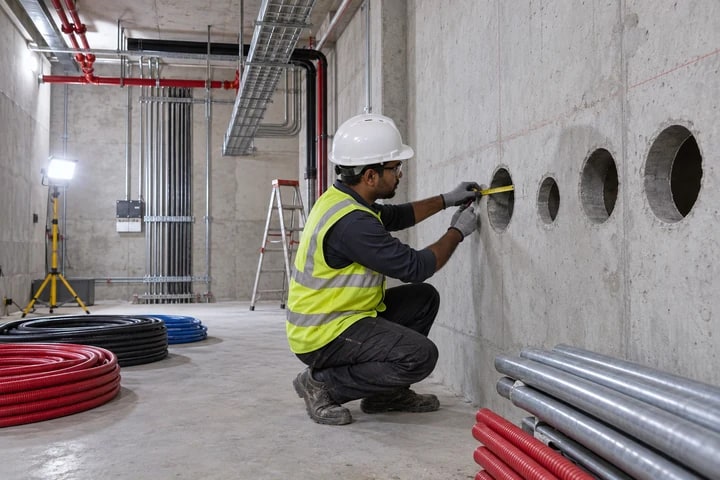 Professional diamond core cutting work