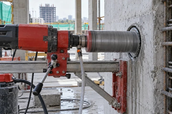 Professional diamond core cutting work